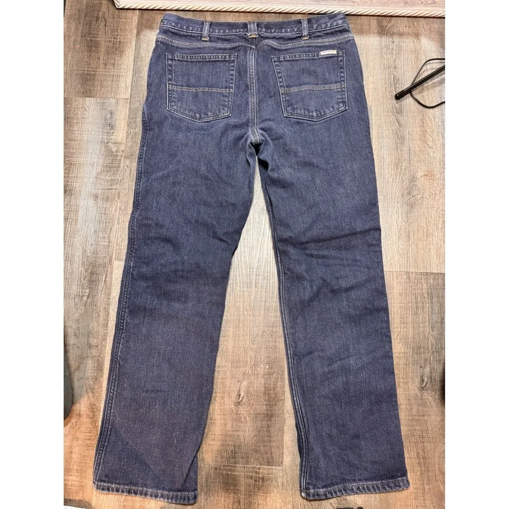 Carhartt Flannel Lined Jeans Womens 12 Short Original Fit Straight Leg 102729